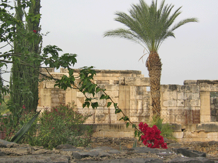 Facade of Capernaum's 4th century AD synagogue