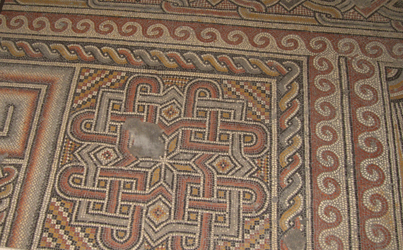 Mosaic floor of 4th century Nativity Church Bethlehem