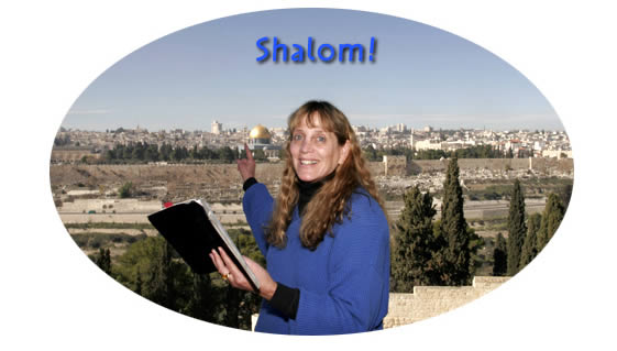 Gila Yudkin guiding on the Mount of Olives