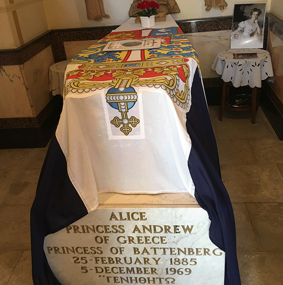 Tombstone of Princess Alice at the Church of Mary Magdalena in Jerusalem