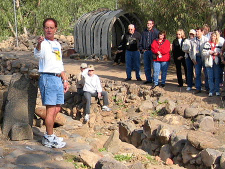 Dr. Albright at the city gate of Bethsaida