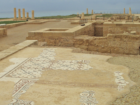 Roman mosaic unearthed at Pilate's palace