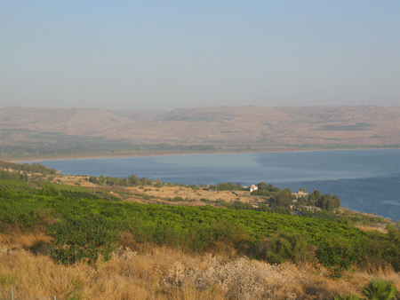 Capernaum as seen from the Mount of Beatitudes