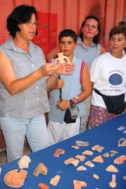 "Show and Tell" with Liora at the Ramat Rahel dig