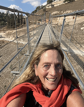 Gila on the Suspension Bridge on the Valley to Hell