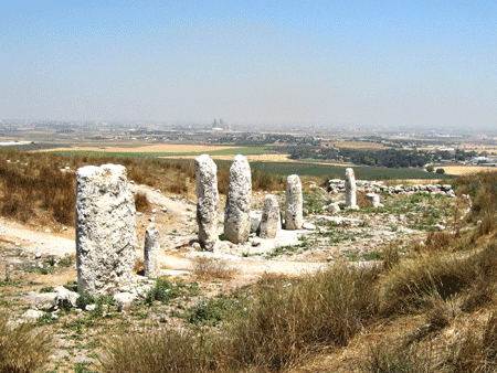 Beyond the row of monolinths in Gezer lies the strategic Aijalon Valley