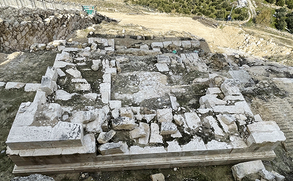 View of the podium of Herod's Tomb