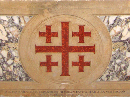 Jerusalem Cross found on the Via Dolorosa