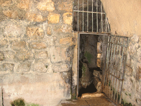 Exit of Hezekiah's Tunnel which leads past ruins of a fifth century church