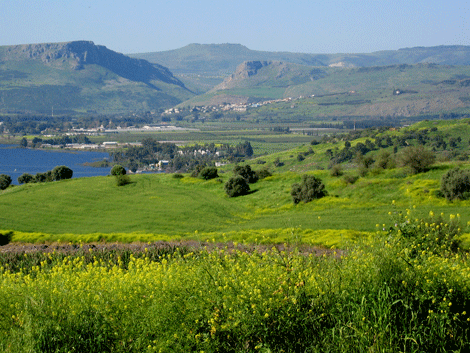 Fertile Galilee as seen from the Mount of Beatitudes
