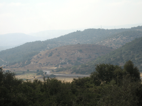 Socoh and the Hebron Hills as seen from Khirbet Kheiyafa