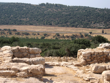 Southern gate of Shaaraim with the Elah Valley below