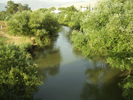 The River Jordan is not any wider than Broadway...