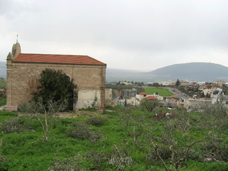 Nain with Mount Tabor in the background