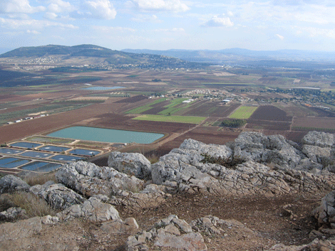 The Jezreel Valley lies below the Nazareth Precipice