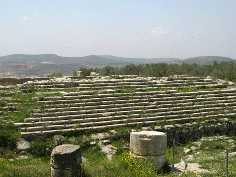 The Augusteum or temple dedicated to Augustus may have been over 75 feet high