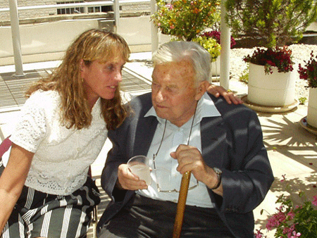 Gila and Teddy Kollek at his 91st birthday party